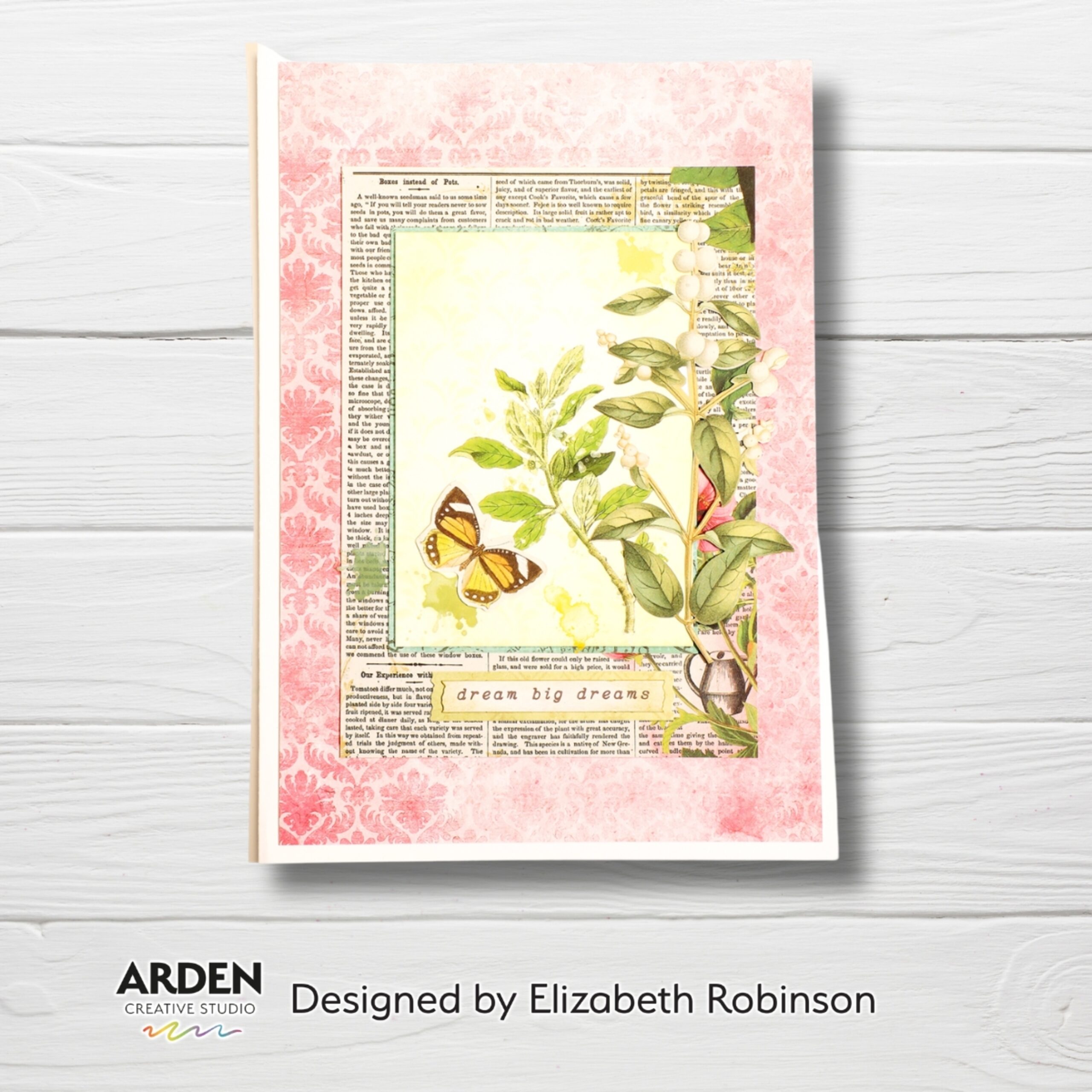 Arden Creative Studio – Vintage Makers Ledger Essentials Paper Pad paperilajitelma - Image 5