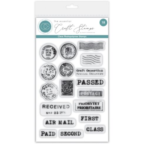 Craft Consortium Clear Stamps Postage leimasin