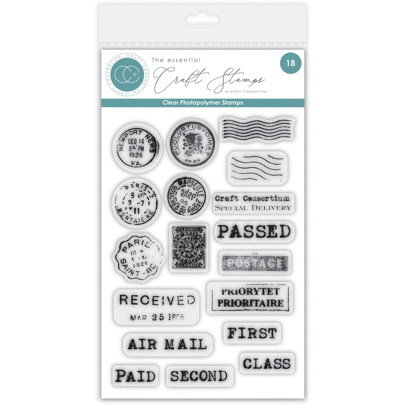 Craft Consortium Clear Stamps Postage leimasin