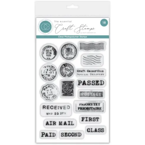 Craft Consortium Clear Stamps – Postage leimasinsetti