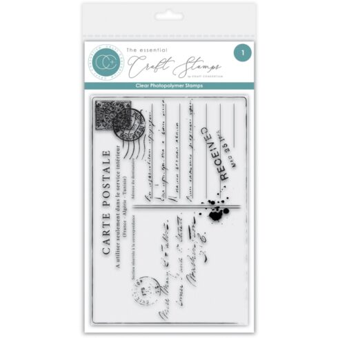 Craft Consortium Clear StampsOld Postcard leimasin