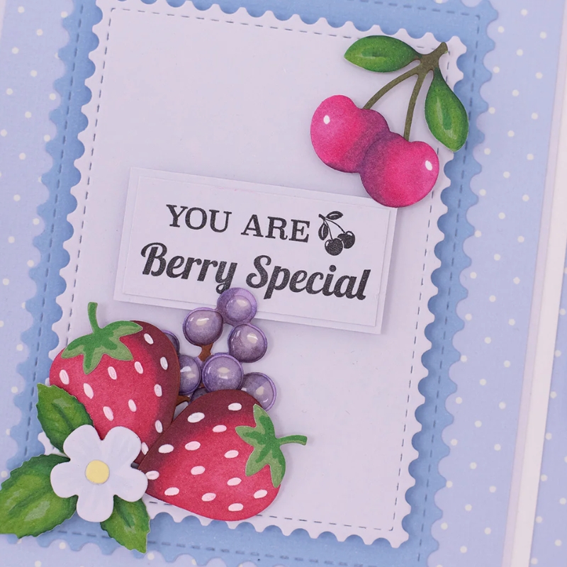 Crafter’s Companion Stencil and Die stanssi ja sapluuna – Berry Bliss BERRY BASKET - Image 7