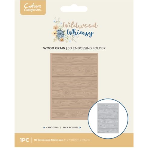 Crafter's Companion 3D kohokuviointikansio Wildwood Whimsy WOOD GRAIN