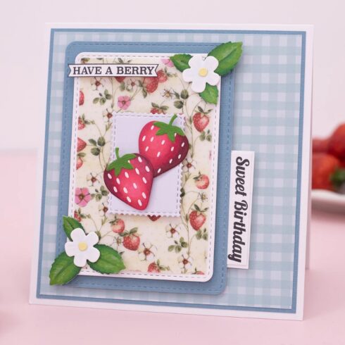 Crafters Companion Berry Bliss Linen Paper Pad lehtio pellavatekstuuri 30 x 30 cm 4