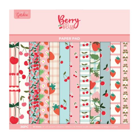 Crafter's Companion Berry Bliss paperilehtiö 20 x 20 cm