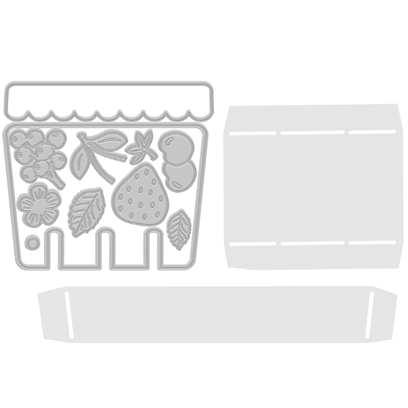 Crafter’s Companion Stencil and Die stanssi ja sapluuna – Berry Bliss BERRY BASKET - Image 9