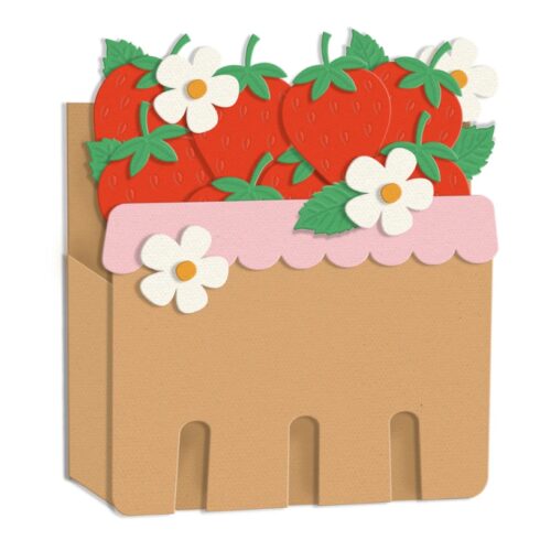 Crafters Companion Stencil and Die stanssi ja sapluuna Berry Bliss BERRY BASKET 3