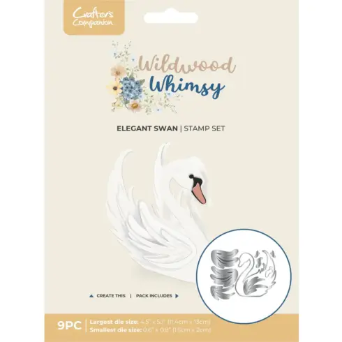 Crafter's Companion stanssi Wildwood Whimsy ELEGANT SWAN