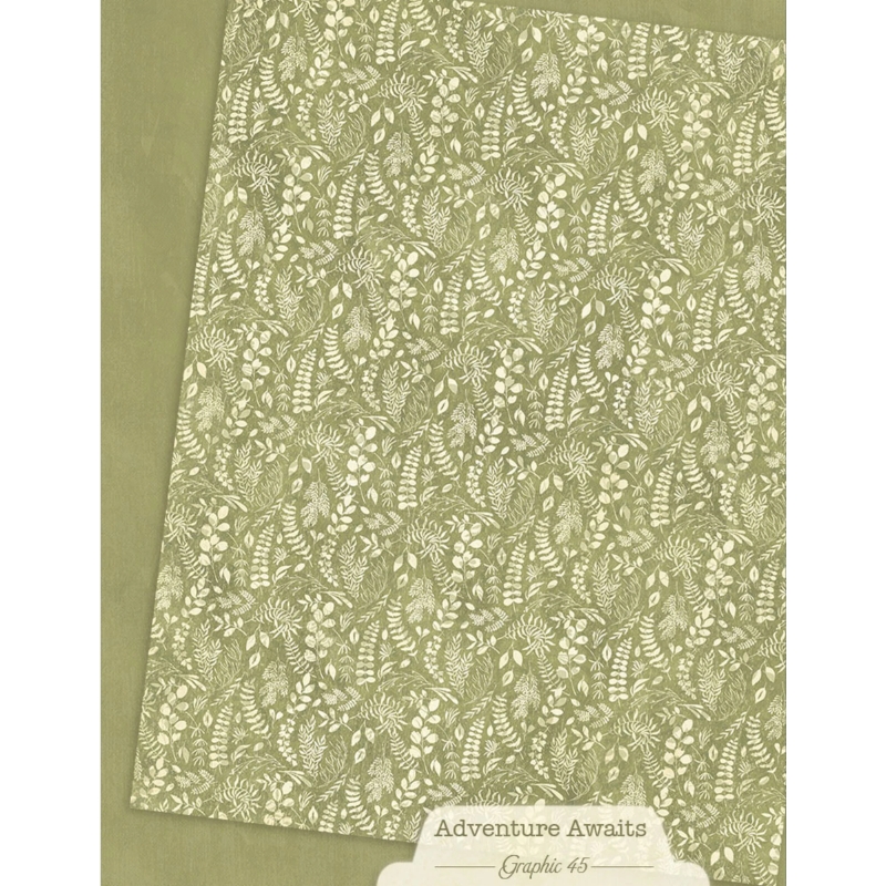 Graphic 45 – Adventure Awaits Patterns & Solids Pack paperilajitelma - Bild 5