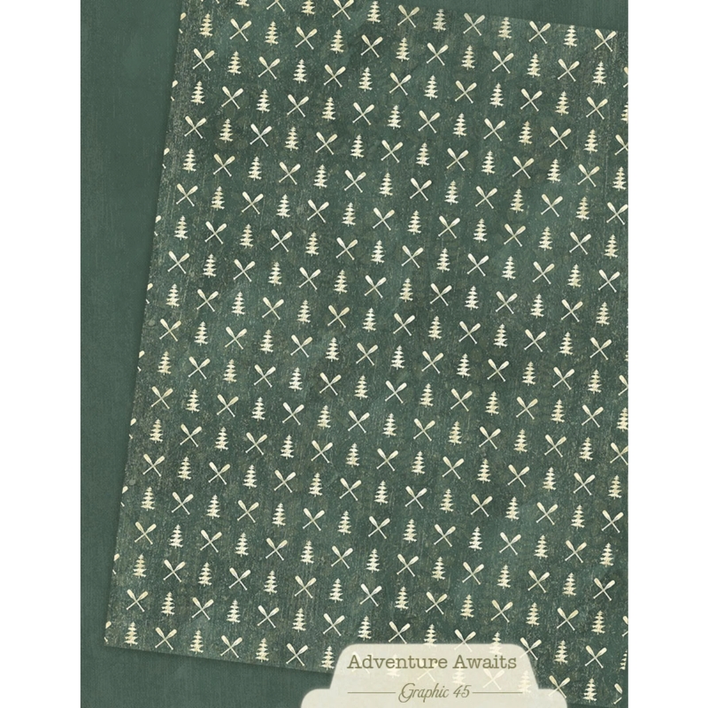 Graphic 45 – Adventure Awaits Patterns & Solids Pack paperilajitelma - Bild 4