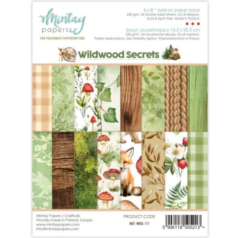 Mintay Papers Add-On Paper Pad Wildwood Secrets paperilehtiö A5