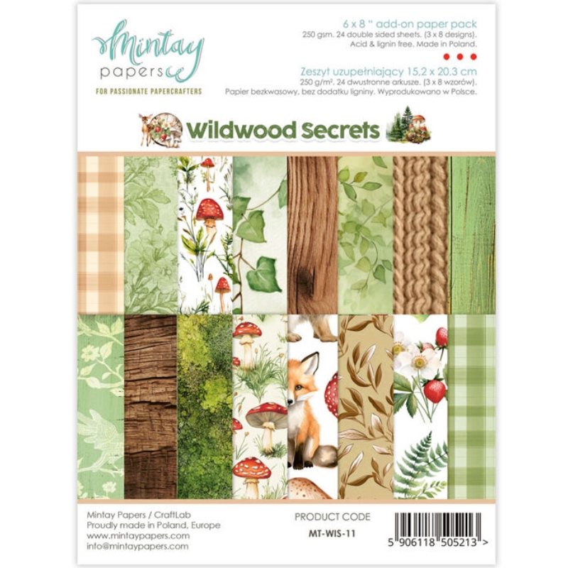 Mintay Papers Add-On Paper Pad Wildwood Secrets paperilehtiö A5