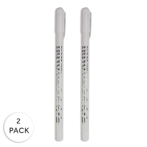 Nuvo Gel Pens White (Ball-Point) geelikynät valkoinen 1mm (2 kpl)
