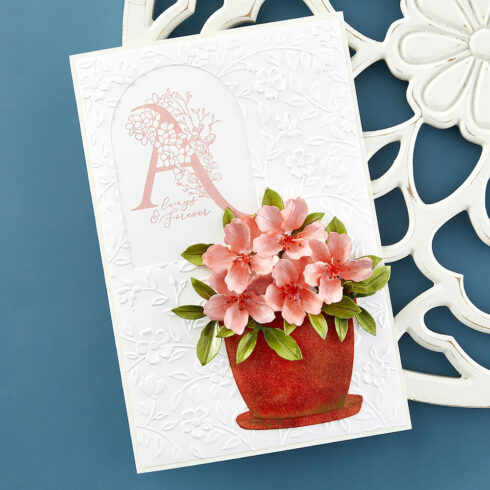 Spellbinders AZALEA AND GARDEN POT WITH LADYBUGS 2