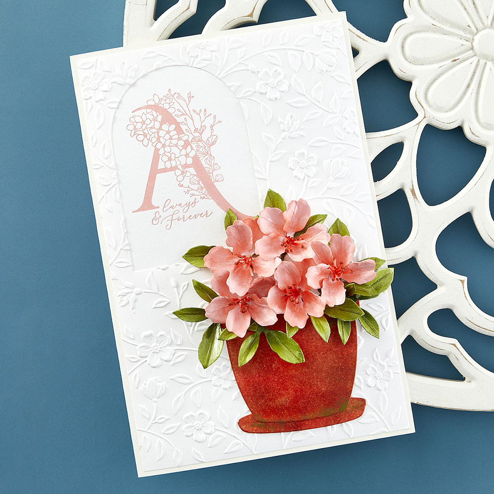 Spellbinders stanssi – AZALEA AND GARDEN POT WITH LADYBUGS - Image 5