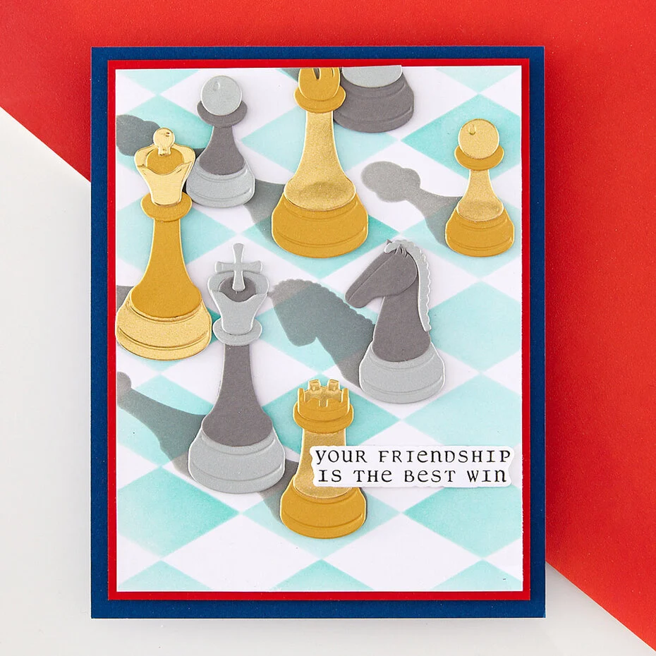 Spellbinders – Checkmate Layered Harlequin sapluunat - Image 3