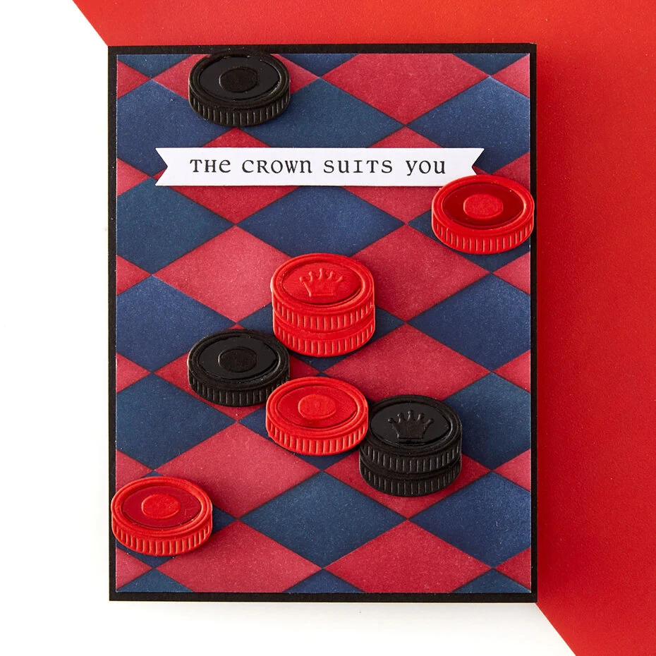 Spellbinders – Checkmate Layered Harlequin sapluunat - Image 4