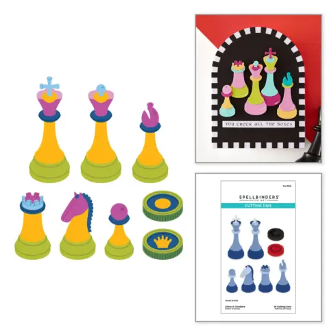 Spellbinders Checkmate CHESS CHECKERS12