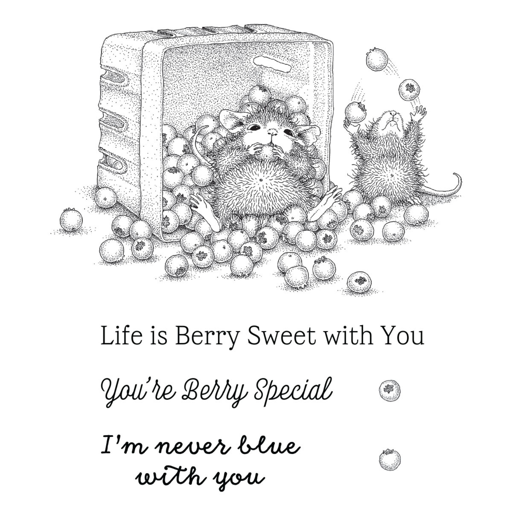 Spellbinders Rubber Stamp – Blueberry Buddies leimasinsetti - Image 2