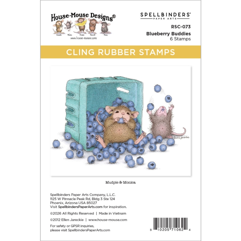 Spellbinders Rubber Stamp Blueberry Buddies leimasinsetti