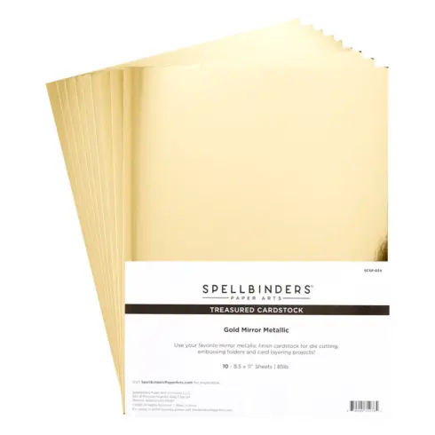 Spellbinders Treasured Cardstock Gold Mirror Metallic peilikartonki
