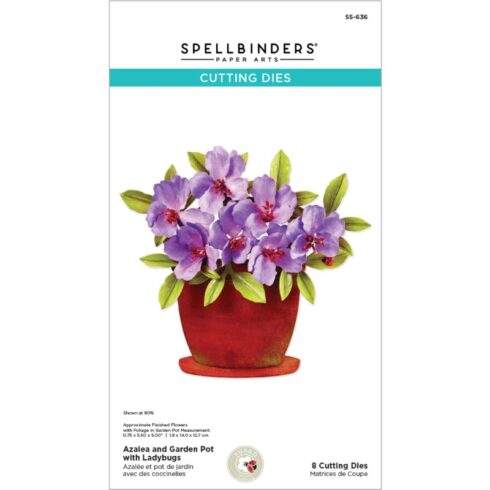Spellbinders stanssi – AZALEA AND GARDEN POT WITH LADYBUGS