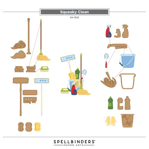 Spellbinders stanssi Shiny New Day Squeaky Clean2