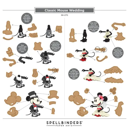 Spellbinders stanssi – CLASSIC MOUSE WEDDING9