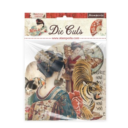 Stamperia Die Cuts Oriental Garden isot kartonkikuvat (43 kpl)