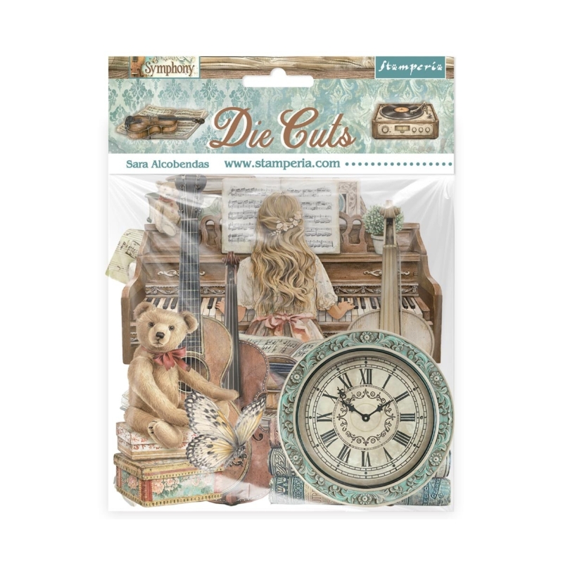 Stamperia Die Cuts Symphony isot kartonkikuvat (37 kpl)