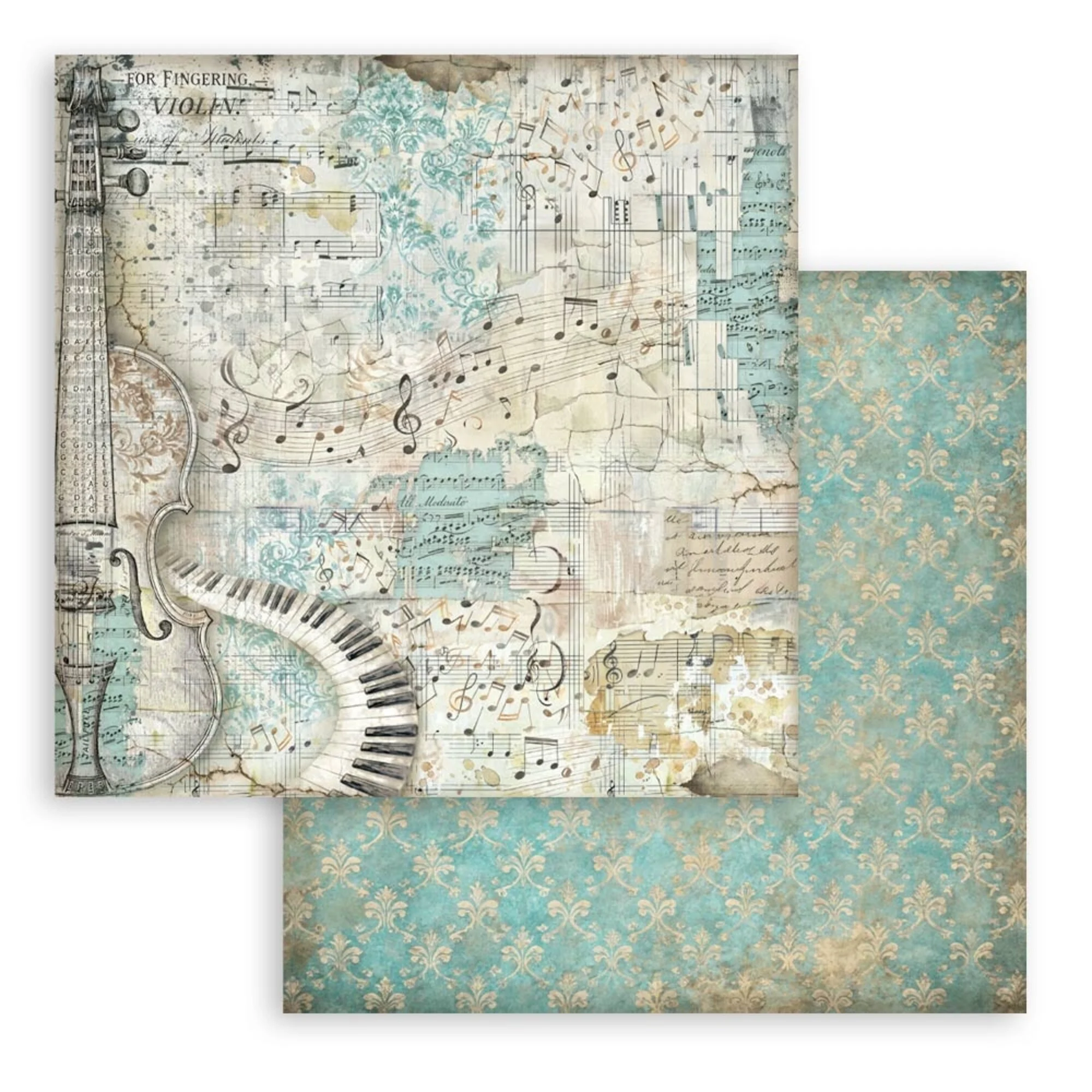 Stamperia – Symphony Backgrounds paperilajitelma 20 x 20 cm - Image 3