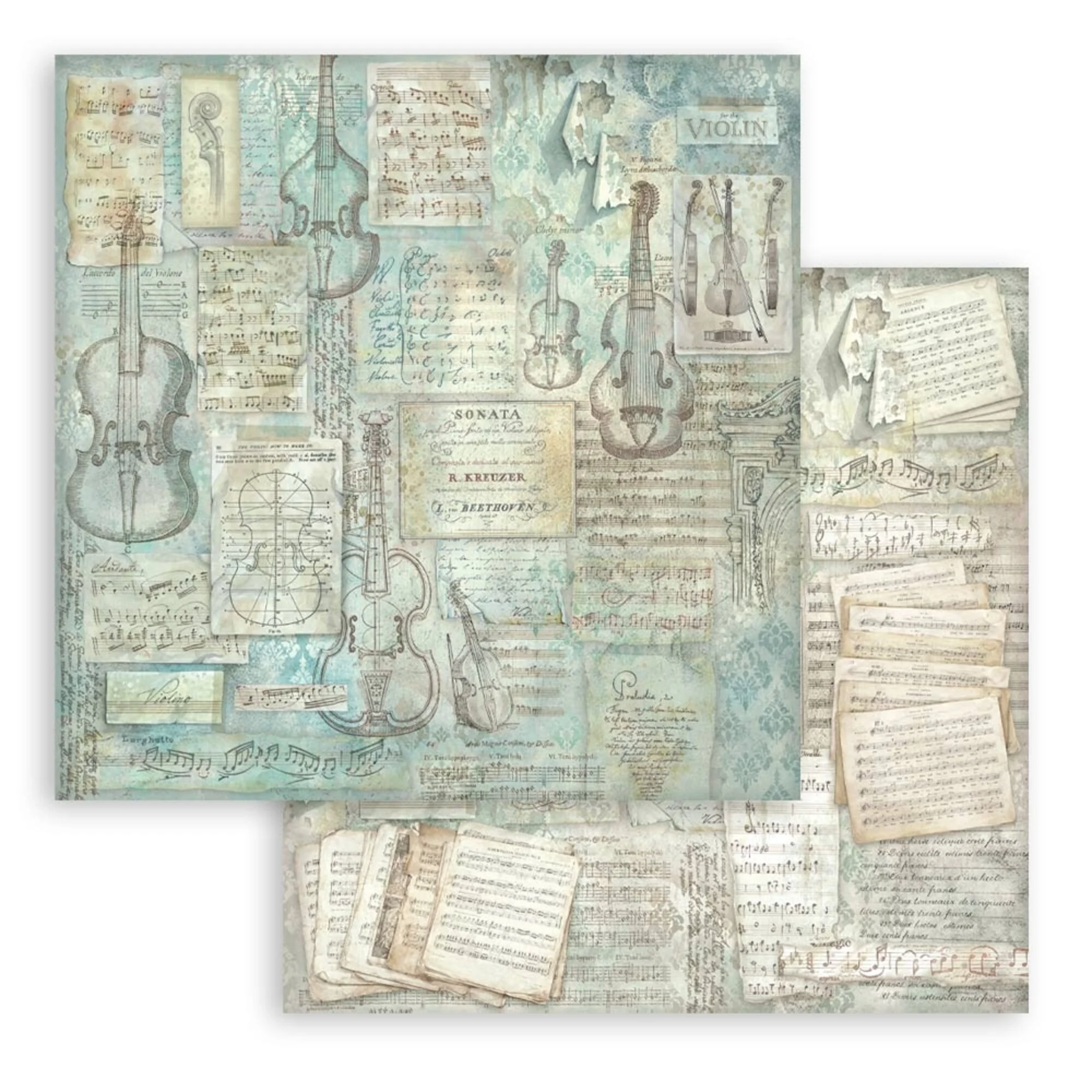 Stamperia – Symphony Backgrounds paperilajitelma 20 x 20 cm - Image 8