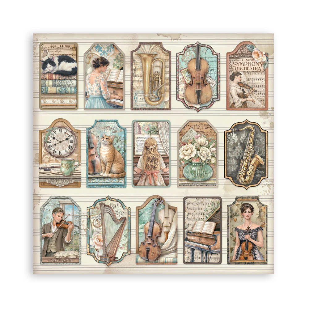 Stamperia – Symphony Maxi paperilajitelma 30 x 30 cm - Image 16