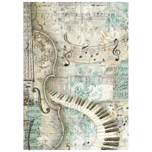Stamperia Symphony Mini Rice Paper Backgrounds riisipaperi 2