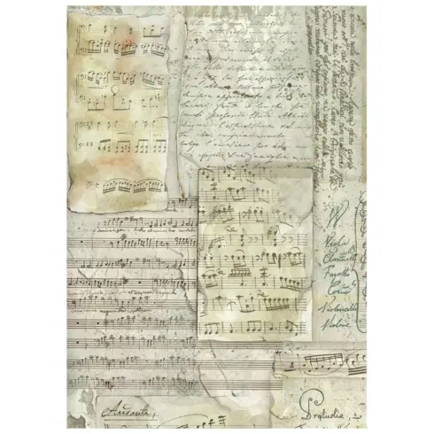 Stamperia Symphony Mini Rice Paper Backgrounds riisipaperi 3
