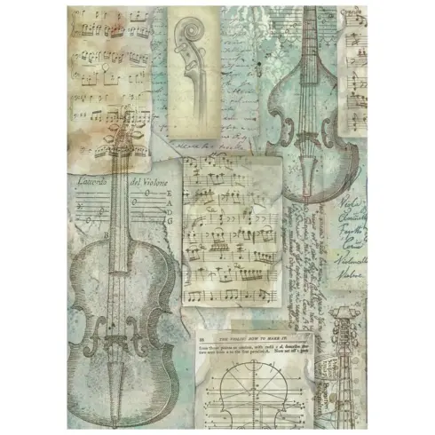 Stamperia Symphony Mini Rice Paper Backgrounds riisipaperi 5