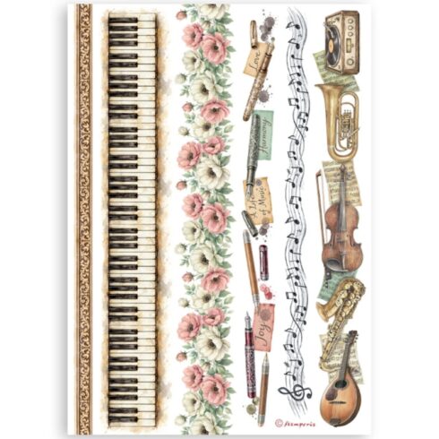 Stamperia Symphony Washi Pad 8 kpl A5 2