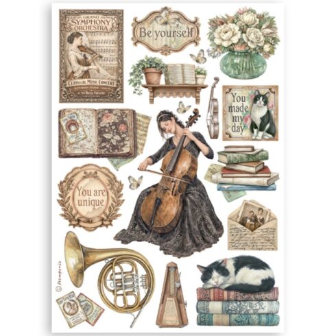 Stamperia Symphony Washi Pad 8 kpl A5 4