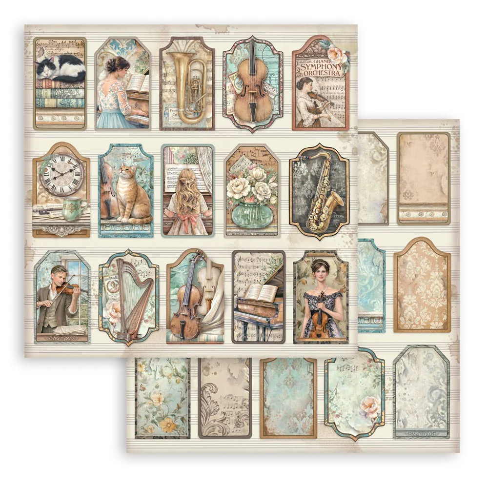 Stamperia – Symphony paperilajitelma 30 x 30 cm - Image 10