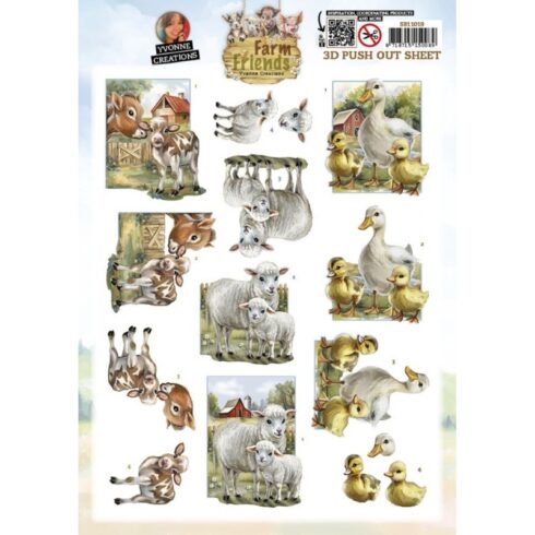 Yvonne Creations 3D-arkki – Farm Friends Mother and Child