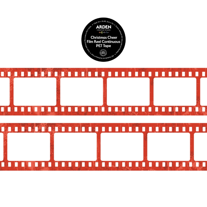 Arden Creative Studio – PET Tape Christmas Cheer Film Reel Continuous PET-Teippi 50mm