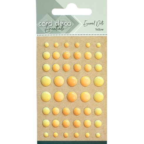 Card Deco – Enamel Dots glossy 3D-tarra (Sun-Yellow-Lemon)