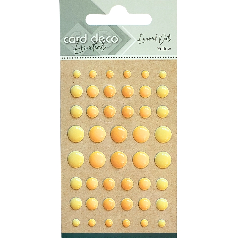 Card Deco – Enamel Dots glossy 3D-tarra (Sun-Yellow-Lemon)