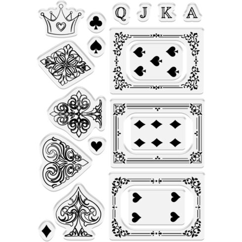 Crafters Companion Stamp Tales of Wonderland PLAYING CARDS 1