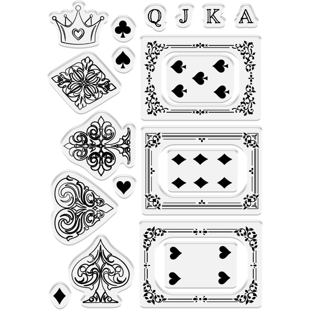 Crafter's Companion Stamp – Tales of Wonderland PLAYING CARDS leimasinsetti - Image 6