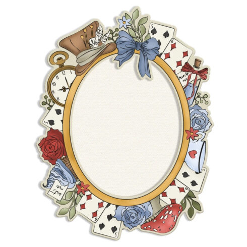 Crafters Companion Stamp and Die stanssi ja leimasin – Tales of Wonderland ELEGANT FRAME 1