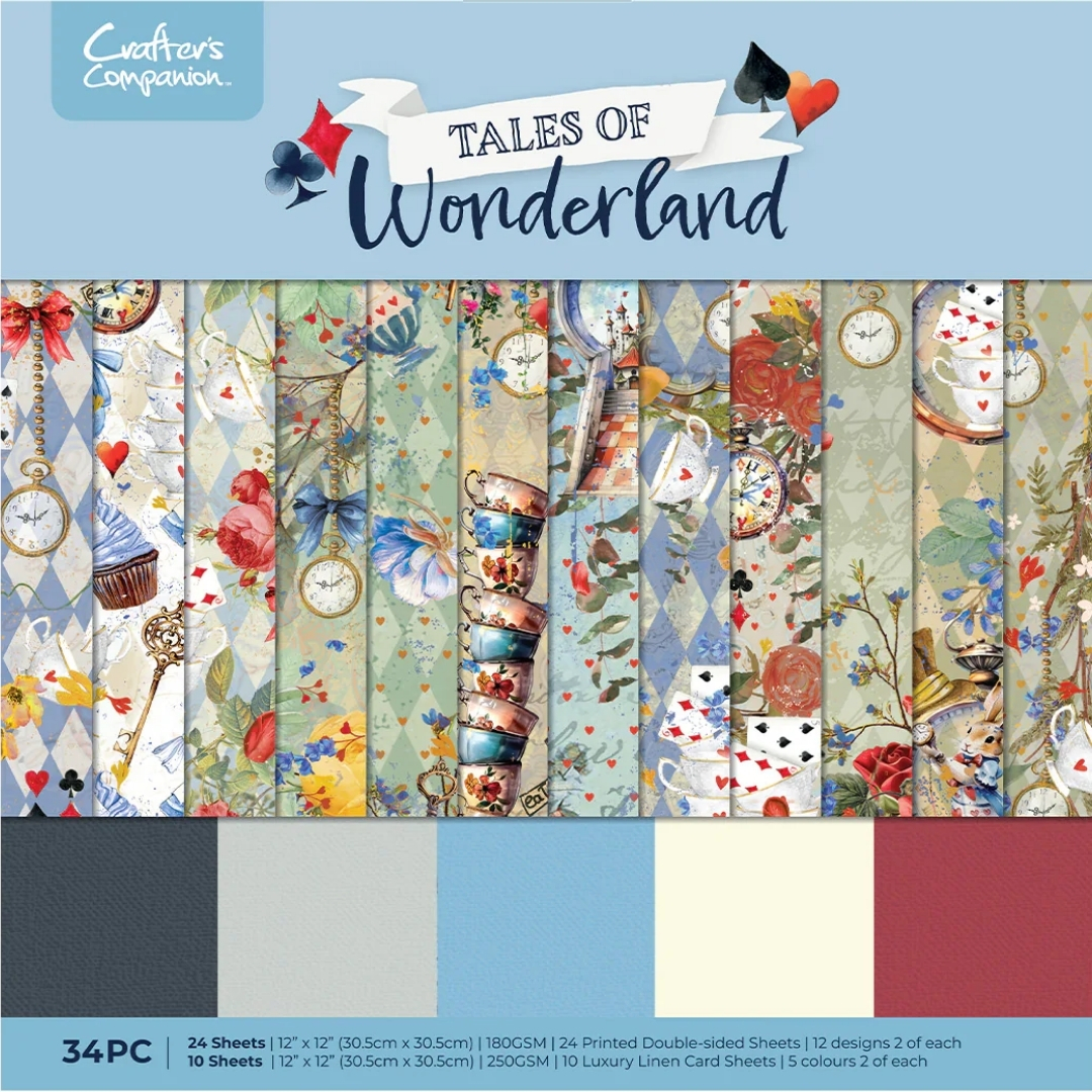 Crafter’s Companion Tales of Wonderland lehtiö (kuviopaperi ja kartonki) 30 x 30 cm