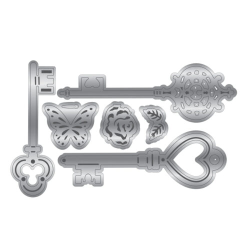 Crafters Companion stanssi Tales of Wonderland ORNATE KEYS 3