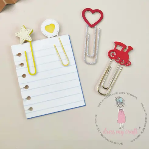 Dress My Craft stanssi – CUTE PAPER CLIPS1 e1784211041790