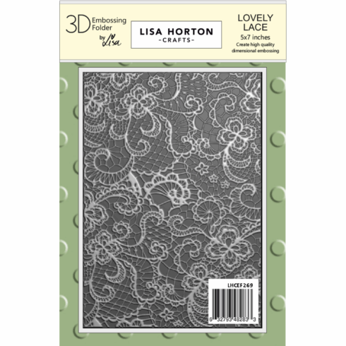 Lisa Horton Crafts 3D kohokuviointikansio LOVELY LACE